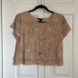Forever 21 small jeweled slightly cropped top